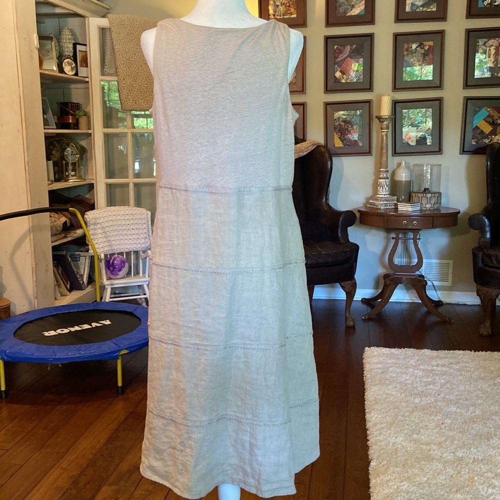 J. Jill tan linen dress!! - Picture 6 of 8